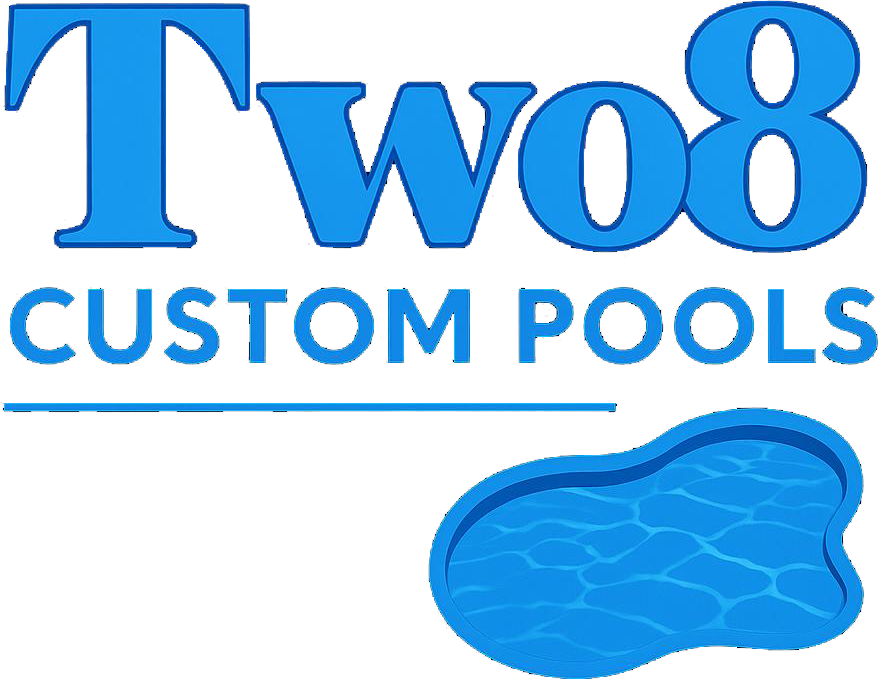 two 8 custom pools logo